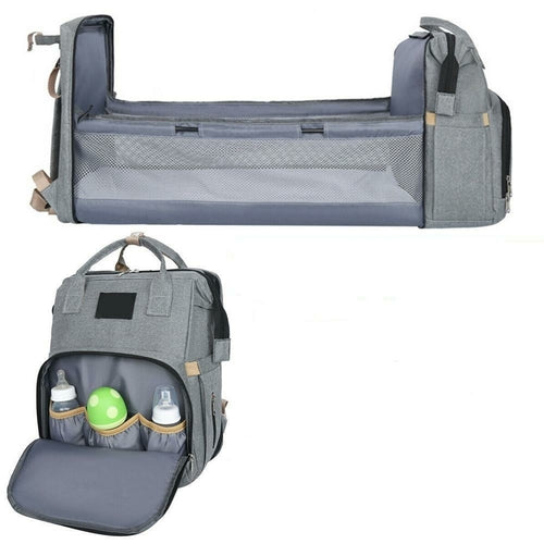 Stroller Diaper Bag with Integrated Baby Bed