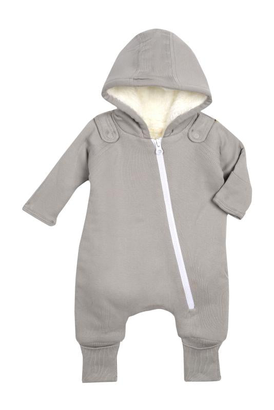 SnuggleEase Smart Cuddly Jumpsuit + Bib in Gray