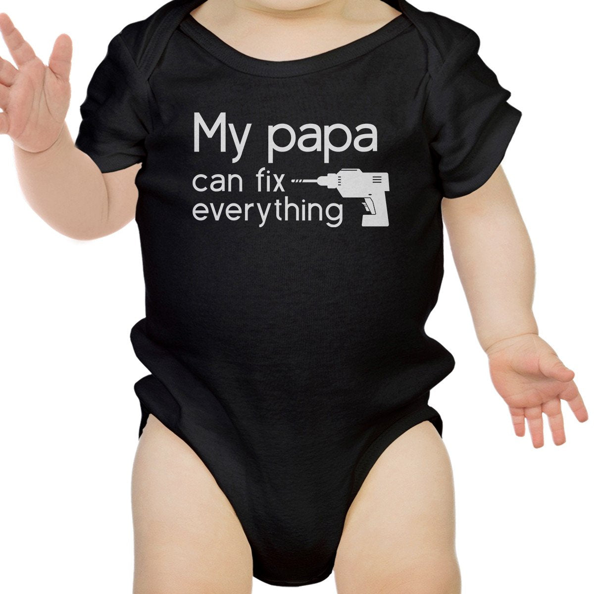 My Papa Fix Black Cute Baby Onesie by 365 In Love/365 Printing Inc