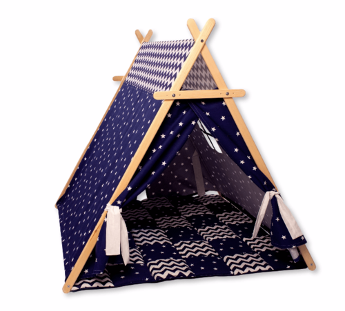 Cosmic Dreamer Blue Stars Play Tent with Play Mat