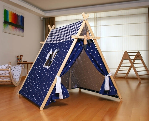 Cosmic Dreamer Blue Stars Play Tent with Play Mat