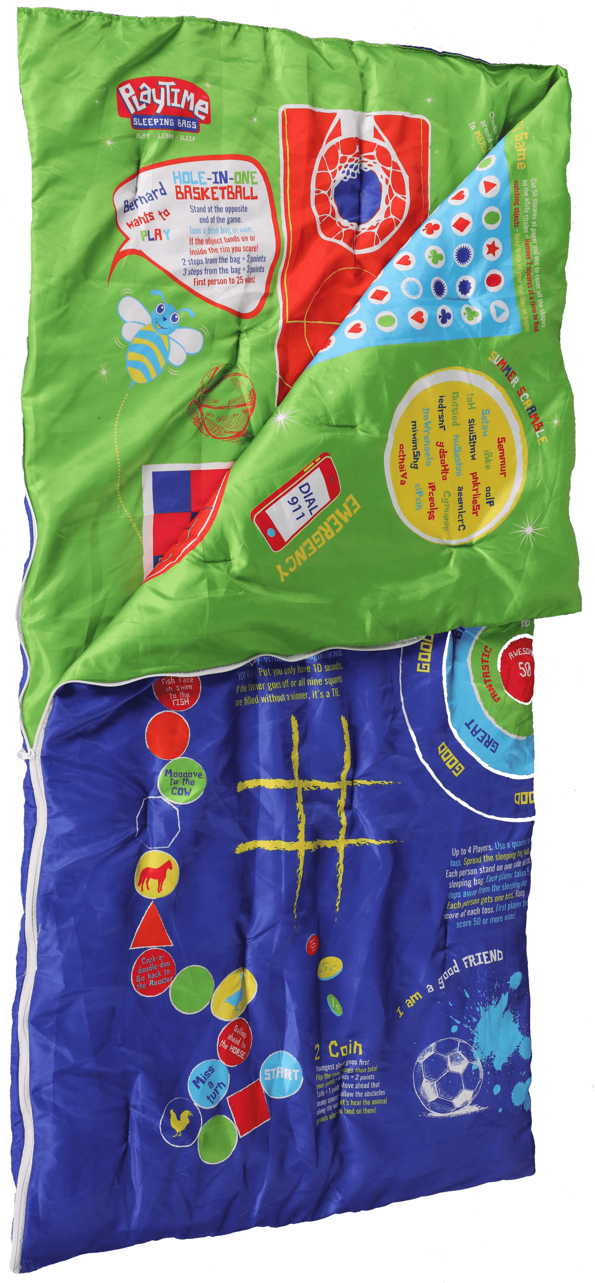 Playtime Reversible Slumber Bag with Over 35 Interactive Games