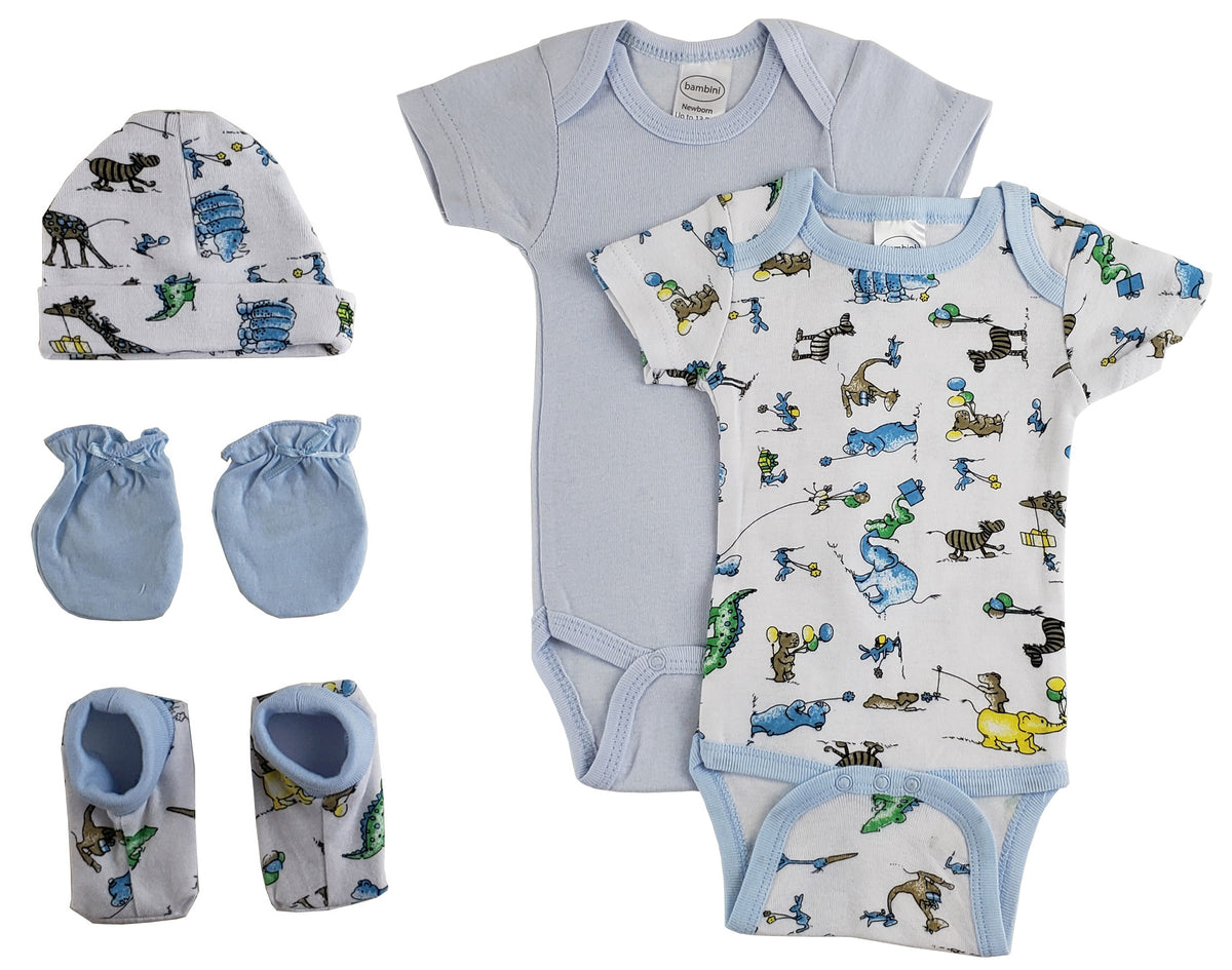 Newborn Baby Boys 5 Pc Layette Baby Shower Gift Set by Bambini